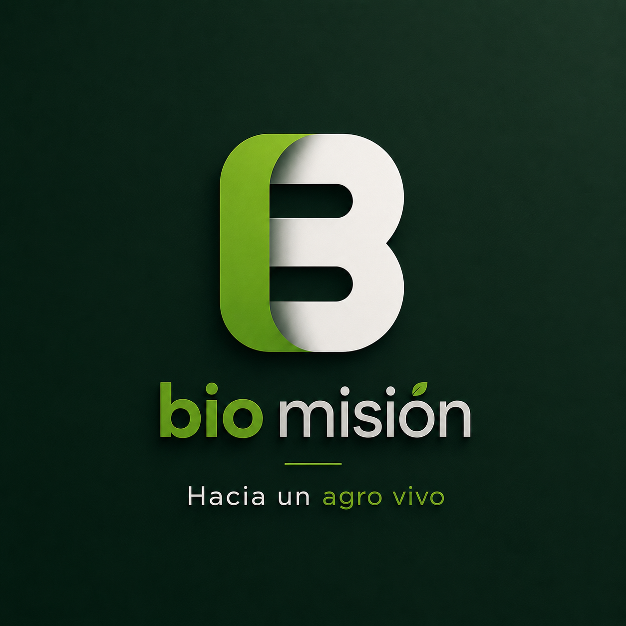 Logo BioMisión con el eslogan Hacia un agro vivo